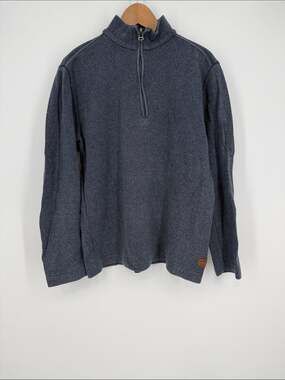 Hugo Boss Men's Half-Zip Sweater - Navy Heather Size Medium